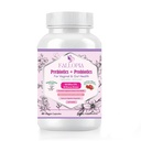 Probiotiques pour les femmes avec des prébiotiques Cranberry D-Mannose Enzymes digestifs et Hibiscus 34 souches 100 milliards CFU Supplément de soins féminins pour la santé urinaire vaginale Gut et pH Soutien de l'équilibre