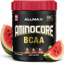 ALLMAX Nutrition AMINOCORE BCAA Poudre, 8.18 Grams d'acides aminés, boisson de récupération intra et post-entraînement, sans gluten, pastèque, 945 g