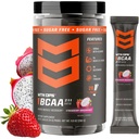 MTN OPS BCAA poudre 2:1:1 Amino Acids supplément poudre pour la récupération rapide des muscles et la réparation avec zéro sucre et sans gluten - 20-servings, fraises Dragonfruit Trail Packs