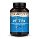 Dr Mercola Antarctic Krill Oil - 1000 mg - Supplément Oméga-3 avec EPA et DHA - Soutient la santé cérébrale, cardiaque, articulaire et immunitaire - Sans OGM, sans gluten et sans soja - 180 capsules (90 portions)