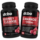 Suppléments pour le nettoyage du rein et du mannose D - Supplément pour le soutien du détox rénal, D-Mannose 500mg Capsules de 1000mg - DMannose et canneberge naturelle pour soutenir les suppléments pour la santé du rein, de la vésicule et du trac urinaire