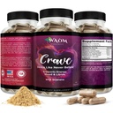 Crave – Féminins Desire Booster avec Maca, Ashwagandha & L-Theanine – Énergie naturelle, Mood & Hormone Balance Support – 60 Capsules Vegan