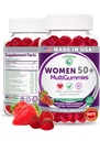 Lunakai USA Made 50 Plus Gummies multivitamines pour femmes - Delicious Formula Enhanced with Essential Vitamins & Minerals for Health & Vitality - 60ct