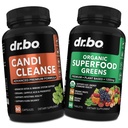 Candi Cleanse & Organic Superfood Greens & Fruits Complements - Oregano Balance Control Complement Support Component Cleanser - Daily Energy Super Food Comprimés de suppléments de fruits et légumes Plus légumes