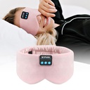 Sleep Mask Bluetooth 5.4 Headphones Soft Wireless Headband Eye Mask Blackout with Microphone (Pink)