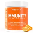 GOBIOTIX Vitamine C - Supplément de soutien de défense immunitaire - Immunity Powder Wellness Booster - Vegan Superfood - Elderberry, Turmeric, B12 supplément de vitamine, non-OGM et sans sucre (Orange)