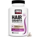 FORCE FACTOR Haarwachstum Accelerator Multivitamin für Frauen und Männer, mit Lustriva, Biotin, Pferdeschwanz & Vitamine A, B12, C, D & E für Thicker Haar, gesünder Haut & Nails, 90 Kapseln