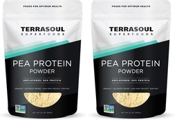 Terrasoul Superfoods Organic Pea Protein, 1.5 Lbs - European Sourced | Unflavored | Smooth Texture (Pack of 2)