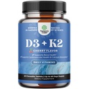 Vitamin D3 mit K2 MK7-Ergänzung - Vitamin D3 2000 IU Tabletten und K2 für Immununterstützung Knochengesundheit Herzgelenk Unterstützung Knochenstärke und Mood Boost - VIT Immunsystem - 60 Zähler