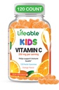 Gummées de vitamine C pour enfants - Sans végane, sans OGM et sans gluten - Grande dégustation de Pectines oranges - Supplément alimentaire pour enfants - 250 mg de vitamine C - 120 gelées [60 doses]