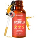 Vitamine B gouttes liquides complexes - force Formule sublinguale, maximise l'absorption et stimule l'énergie - B1, B2, B3, B5, B6, B7, B9, B12 - Supplément végétalien naturel pour l'immunité (Complexe B)