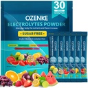 Elektrolyte Pulver-Packets, 30 Sticks Hydration Packets Sugar Free, Elektrolyt-Getränk-Mix Reise Elektrolyt-Packets für schnelle Hydration, 6 Flavors