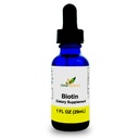 Biotine liquide B7 – Haute absorption, pression à froid D-Biotine USP, végétalien, sans alcool, gouttes sublinguales, pas d'arôme artificiel, bouteille de verre de cobalt bleu pour la puissance et la pureté - 1 oz