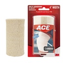 ACE 4 Inch Self-Adhering Elastic Bandage, No Clips, Beige, Great For Leg, Shoulder And More, 1 Count