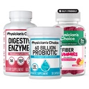 Physician's CHOICE Complete Gut Health Bundle for Bloating, Digestive Health, Immune, & GLP-1 Support - 60 Billion Probiotic 30CT + Digestive Enzymes 60CT + Prebiotic Fiber Gummies 60CT