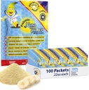 Präbiotische Nana Flakes 100% reine Banana Flakes medizinisches Lebensmittelpulver, Verringern Sie die Fettaufnahme und natürliche Remedy für Diarrhea & Heart Burn - Great Source of Protein & Fiber - Single Serve (100 Packets)