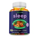 Hanf Schlafgummis Triple Action | Fördert gesunden Schlaf | Entspannt Körper & Geist | Made in USA | 5mg Melatonin | 200mg Hanf | 10mg L-Theanine | 60 Organic Gummis