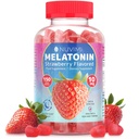 Mélatonine Gommies - 10 mg de supplément alimentaire alimentaire aromatisé aux fraises pour aider à soutenir le sommeil - 150 Gommies végétaliens