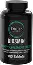 Dulàc - Diosmin Hesperidin 1000mg Nahrungsergänzung 180 Tabletten, angereichert mit Pferdekastanienextrakt und Metzger Broom