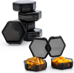 Petite boîte à pilules, 7 paquets Cas de pilules de voyage, Portable BPA libre mini Organisateur pour la chasse de poche, contenant quotidien de vitamine de médecine, huile de poisson et stockage de suppléments