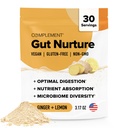Complément Nurture de Gut Prébiotique + poudre de superaliments postbiotiques pour la réparation de Gut, probiotiques pour la santé digestive - Ginger Root - 30 portions