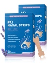 MQ 100ct Nasal Strips for Snoring Lavender Scent Nose Strips for Breathing Extra Strength Snore Strips to Open Nasal Passages, Relieve Nasal Congestion