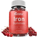Iron Bisglycinate Gummies 25 mg for Women & Men, 60 Count