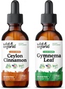 Teinture de cannelle sauvage et biologique 2 fl oz & Gymnema Teinture de feuille 2 fl oz