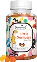Enfants Multivitamine Gummies Little Geniuses : Vitamines C, D3, zinc, folate, pour l'immunité, l'intelligence, le focus et la croissance. Vegan, non OGM, biologique, sans gluten
