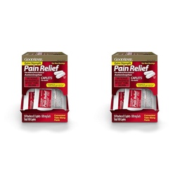 GoodSense Extra Strength Acetaminophen Caplets 500 mg, Pain Reliever and Fever Reducer, 100 Count, 50 Pouches of 2 Caplets (Pack of 2)