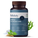 Miduty Triple Thyroid Care Supplement - Rapid Action Formula | KSM-66 Ashwagandha, Sea Kelp, Zinc, Selenium, L-Tyrosine | Supports Thyroid Health | 60 Capsules