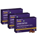 Carbamide Forte Liver Support Supplement with Milk Thistle Extract 800mg (30:1), Multivitamins & Amino Acid | Liver Detox Supplement 10 Veg Tablets (Pack of 3)