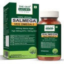 Salmega Veg Omega 3 Algal Oil Capsules – 1600mg Marine Algae Omega (450mg EPA & 150mg DHA) | Plant Based Omega 3 Supplement | Vegetarian DHA for Heart, Brain, Joint & Immunity Support | 60 Veg Capsules