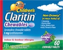 Enfants Claritin Chewables 24 HR Enfants Allergie Médecine, Raisin, 60 Compte