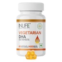 INLIFE Algal Oil DHA 400mg Supplement, Plant Based Omega 3, 60 Veg Caps