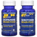 NATURAL STACKS Serotonin Brain Food + Dopamine Brain Food Bundle - Unterstützt einen positiven Mood & Mental Drive* - 120 Gesamtkapseln