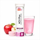 ACV Plus Effervescent Tablets 1500mg Apple Cider Vinegar with Probiotics & Vitamin B9 B12 | Clinically Proven Ingredients for Weight Management, Craving Control, Gut Health & Detox | No Added sugar