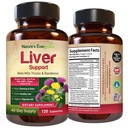 Nettoyez le foie Détox et la réparation d'herbes Complément de soutien du foie avec 20+ nutriments pour la santé du foie, chardon de lait, curcuma, gingembre, dandelion, zinc, artichaut et plus pour le soutien optimal du foie de 120 capsules