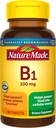Nature faite vitamine B1 100 mg, complément alimentaire pour le métabolisme énergétique, 100 comprimés, 100 jours d'approvisionnement.