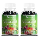 Supplément de légumes VITINITY avec de vrais légumes Super Gommies Delicious Gommies(120 Chews), 30 légumes, Herbes, suppléments de fruits et légumes, non-OGM, à base de pectines, sans gluten, plus de pilules (60 jours)