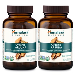 Himalaya Organic Arjuna,60 Day Supply-Herbal Supplement Supporting Heart Health and Normal Blood Pressure-Cardiovascular Supplement,USDA Organic,Vegan,Non-GMO,Gluten Free,700 mg,60Caplets(Pack of 2)