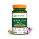 Pure Nutrition Horny Goat Weed with Maca Root Extract 1000mg | Horny Goat Weed for Men Capsule Supports Energy, Stamina, Bone & Hormonal Health – 120 Veg Capsules