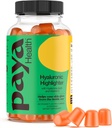 Hydratant Hyaluronique Highlighter Skincare Gummies.com Supporte Skin Plus brillant, Dewy, Plump.com Acide hyaluronique végétalien et supplément vitamine C.com Non-OGM, Sans gélatine, Arôme orange, 30 jours d'approvisionnement