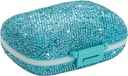 Reise Pille Container Medizin Organizer Tägliche Reinigung Pille Fall Süße Pille Vitamin Box Kleine Tasche Pille Halter Mini Pille Organizer für Supplement(blau)