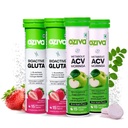 OZiva ACV Moringa| Control Cravings | Green Apple (Pack of 2) and OZiva Bioactive Glutathione Tablets for Radiant Skin - (Pack of 2), Strawberry