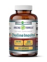 Formules étonnantes Supplément Choline & Inositol (500 Mg par portion) Capsules non-OGM (sans gluten) Fabriquées aux États-Unis (1 Pack, 200 Nombre)