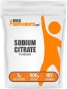 BulkSupplements.com Poudre de citrate de sodium - Catégorie alimentaire de citrate de sodium, émulsifiant, arôme Enhancer - sans gluten, 3g par portion, 500g (1,1 lb) (paquet de 1)