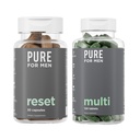Rein für Herren Multivitamin, 120 Kapseln & Reset Detox Supplement, 30 Kapseln