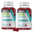Viteey Gommies probiotiques pour les femmes, les hommes et les adolescents, 2 milliards d'UFC - sans sucre - Immune Booster, soutien digestif, Gut Health - végétalien, sans gélatine, sans OGM - Gummy aromatisé aux framboises