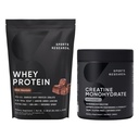 Sports Research® Creatine Monohydrate (10,58 oz) et Dutch Chocolate Whey Protein (2 lbs), le Duo Dynamique pour la construction musculaire maigre, l'amélioration des performances et la récupération de la force et de l'entraînement